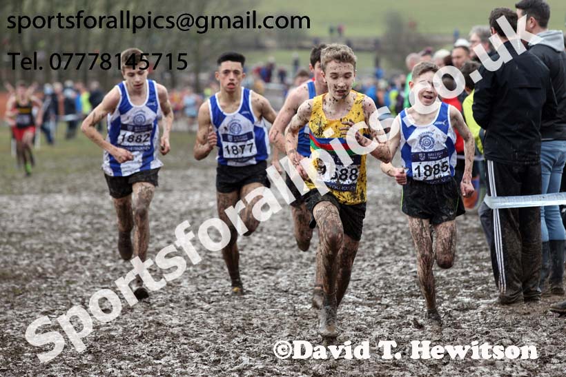 Boys under-15s 2018 British Inter Counties Cross Country Champs., Prestwold Hall, Loughborough. Photo: David T. Hewitson/Sports for All Pics